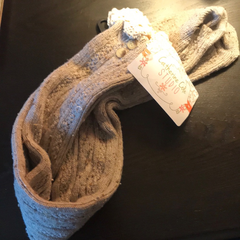 Crochet and Button Boot Socks